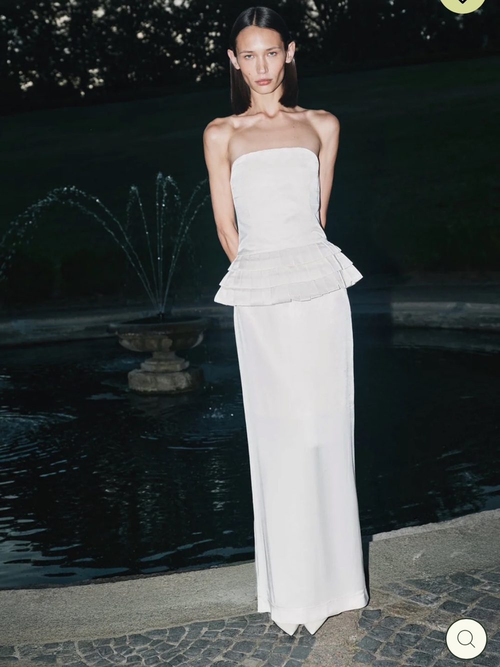 Couper creamy white corset and silk skirt set - bridal, rehearsal, - Picture 5 of 10